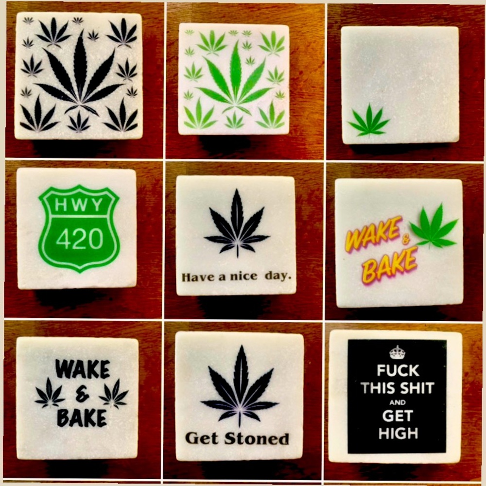 Coasters Various Weed Inspired